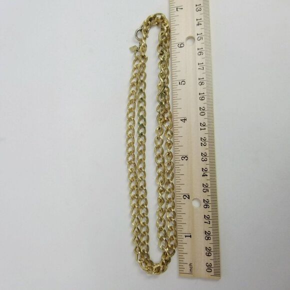 Vintage Sarah Coventry Long Gold Tone Chain Necklace, 26 Inches Long, Estate - Picture 6 of 10